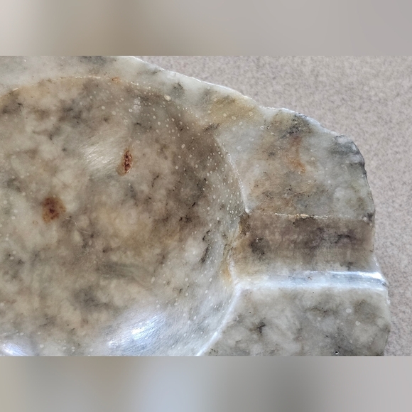 Vintage Action Genuine Italian Alabaster Hand Carved Ashtray - Picture 11 of 11